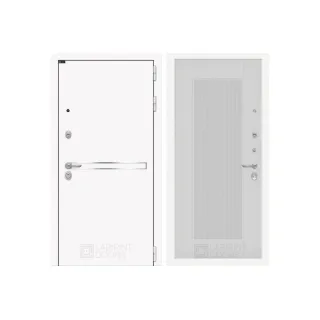 Входная дверь Лайн WHITE 30 - Белый рельеф софт